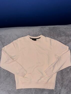 Mens Adidas Pharrell Williams Crewneck with Multicolor Trefoil Logo Cream